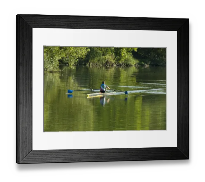 Framed Print : Germany, Franconia, Wertheim. Boating along the Main River Framed Print : Germany, Franconia, Wertheim. Boating along the Main River