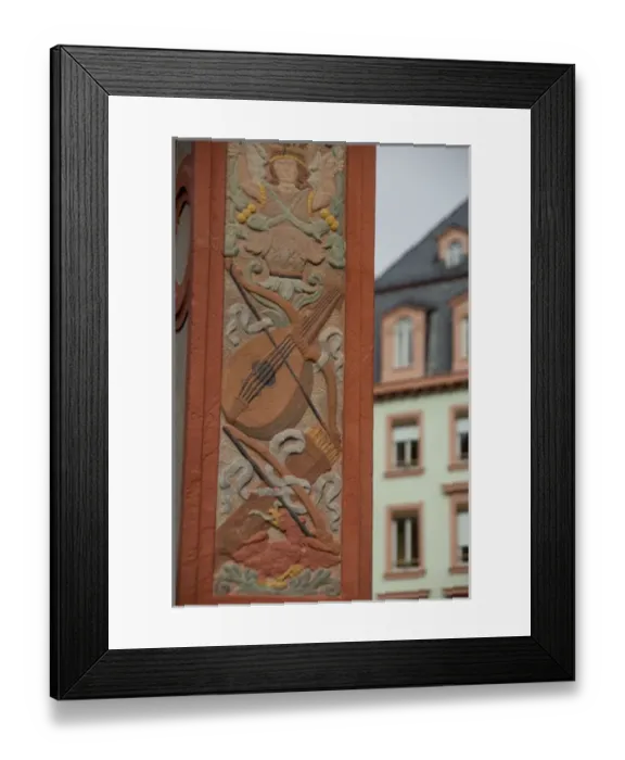 Framed Print : Germany, Rhineland Palatinate, Mainz. Cathedral Square, historic fountain dating Framed Print : Germany, Rhineland Palatinate, Mainz. Cathedral Square, historic fountain dating