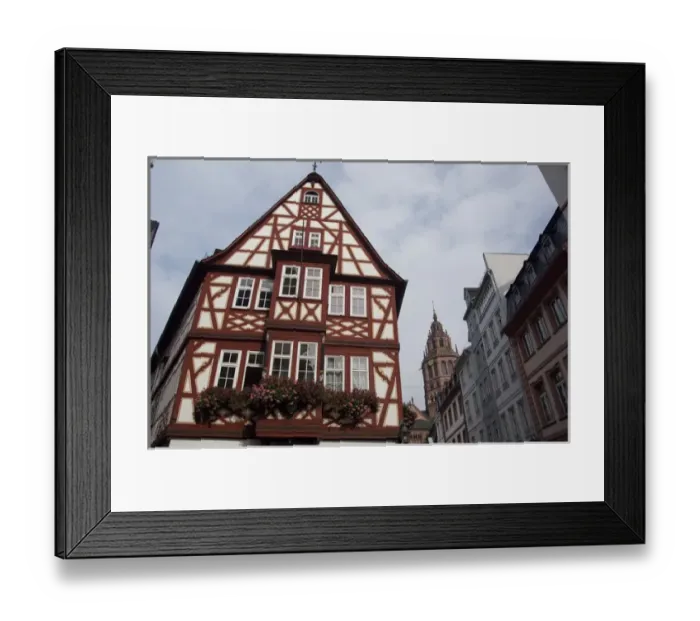 Framed Print : Germany, Rhineland Palatinate, Mainz. traditional half-timbered construction Framed Print : Germany, Rhineland Palatinate, Mainz. traditional half-timbered construction