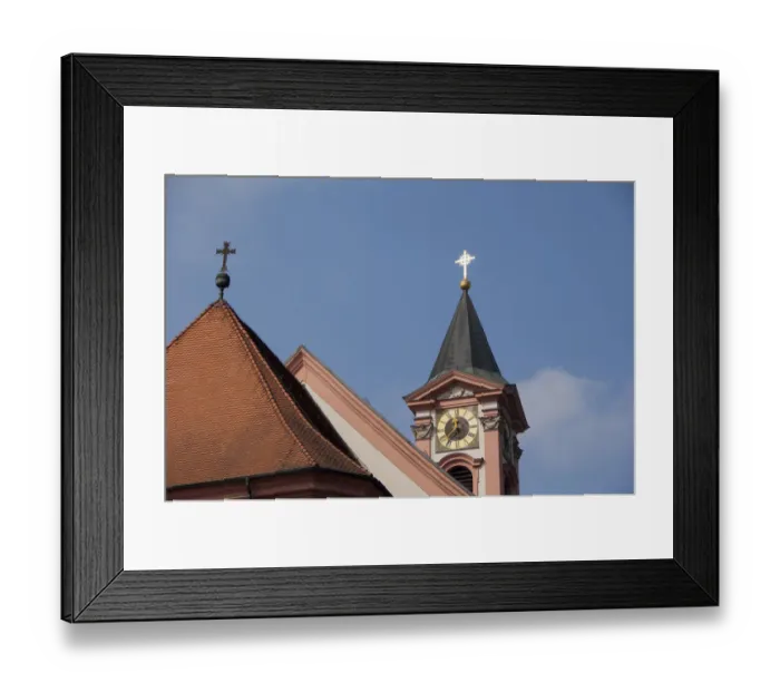 Framed Print : Germany, Bavaria, Passau. St. Paul Church clock tower Framed Print : Germany, Bavaria, Passau. St. Paul Church clock tower