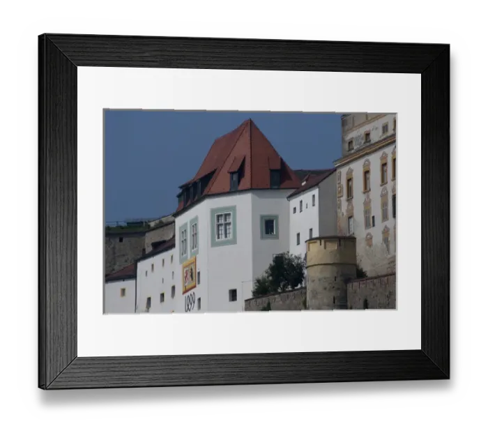Framed Print : Germany, Passau. Hilltop Veste Oberhaus (aka Upper Fortress), built from 1217 to 1803