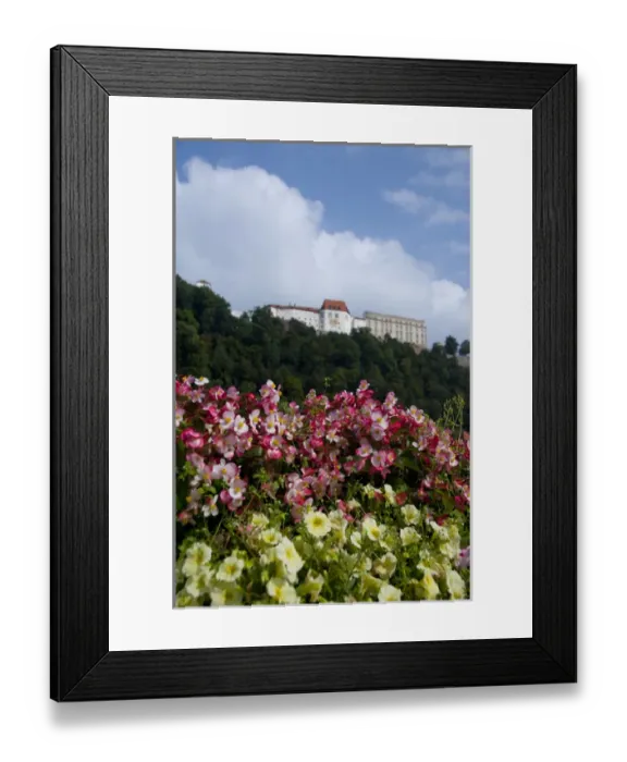 Framed Print : Germany, Passau. Hilltop Veste Oberhaus (aka Upper Fortress), built from 1217 to Framed Print : Germany, Passau. Hilltop Veste Oberhaus (aka Upper Fortress), built from 1217 to