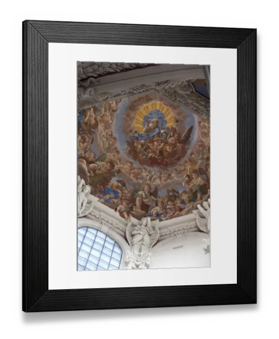 Framed Print : Germany, Passau. St. Stevens Cathedral, baroque interior. Architect Carlo Lurago