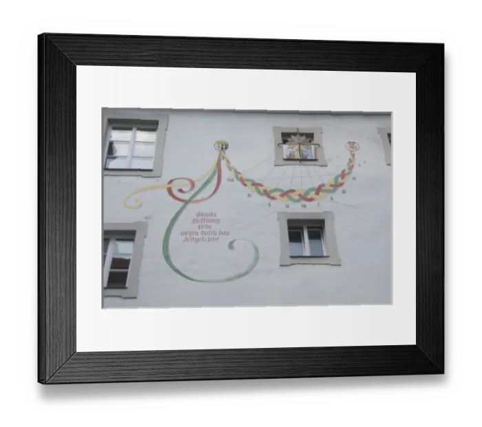 Framed Print : Germany, Bavaria, Passau. Historic sundial painted on wall Framed Print : Germany, Bavaria, Passau. Historic sundial painted on wall