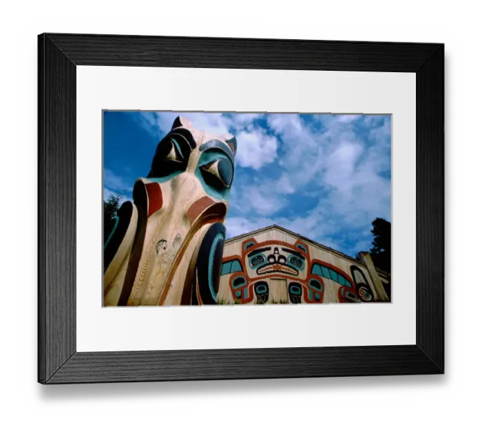 Framed Print : North America, United States, Alaska, Ketchikan, Saxman Totem Park. Tlingit totem Framed Print : North America, United States, Alaska, Ketchikan, Saxman Totem Park. Tlingit totem