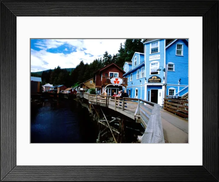 Framed Print : North America, United States, Alaska, Ketchikan, Creek Street. Famous former red-light district Framed Print : North America, United States, Alaska, Ketchikan, Creek Street. Famous former red-light district
