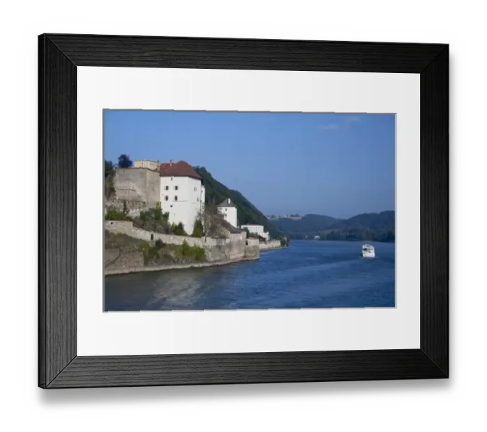 Framed Print : Germany, Bavaria, Passau. Historic Veste Niederhaus, at the confluence of the Danube Framed Print : Germany, Bavaria, Passau. Historic Veste Niederhaus, at the confluence of the Danube
