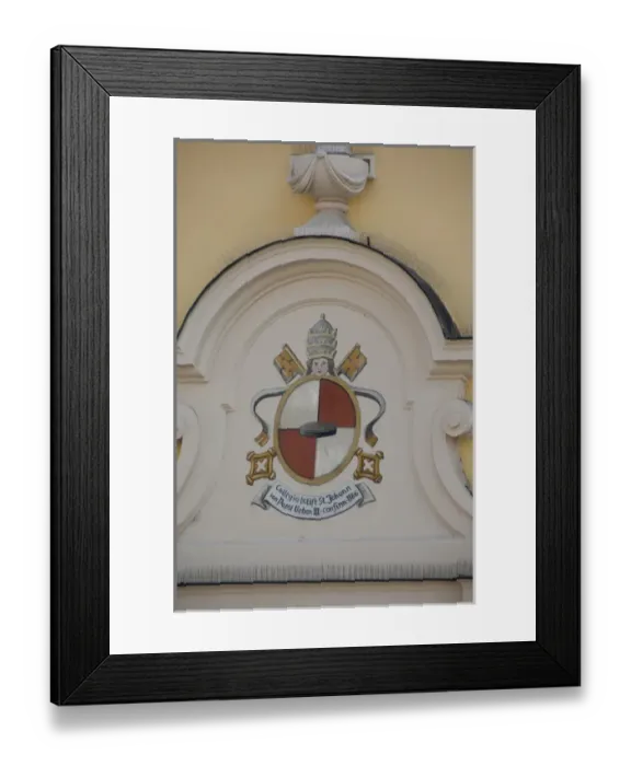 Framed Print : Germany, Bavaria, Regensburg. City symbol, double crossed keys Framed Print : Germany, Bavaria, Regensburg. City symbol, double crossed keys