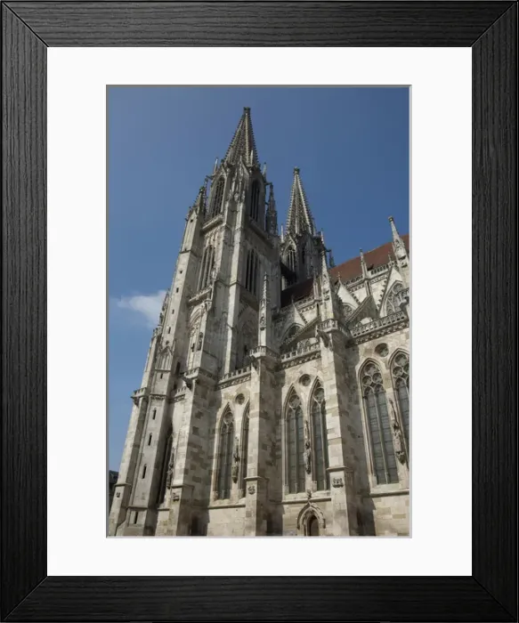 Framed Print : Germany, Bavaria, Regensburg. Bavarian Gothic St. Peters Cathedral (13th - 16th century) Framed Print : Germany, Bavaria, Regensburg. Bavarian Gothic St. Peters Cathedral (13th - 16th century)