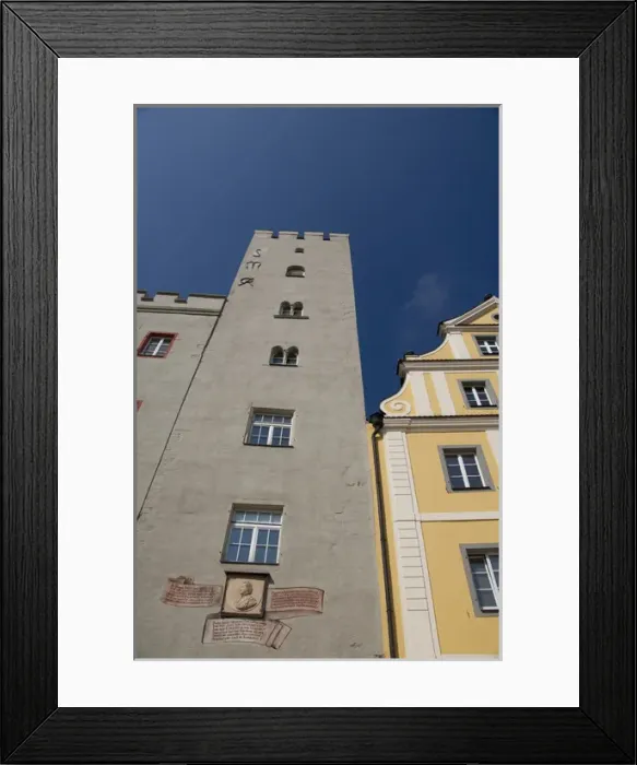 Framed Print : Germany, Bavaria, Regensburg. Historic tower Framed Print : Germany, Bavaria, Regensburg. Historic tower