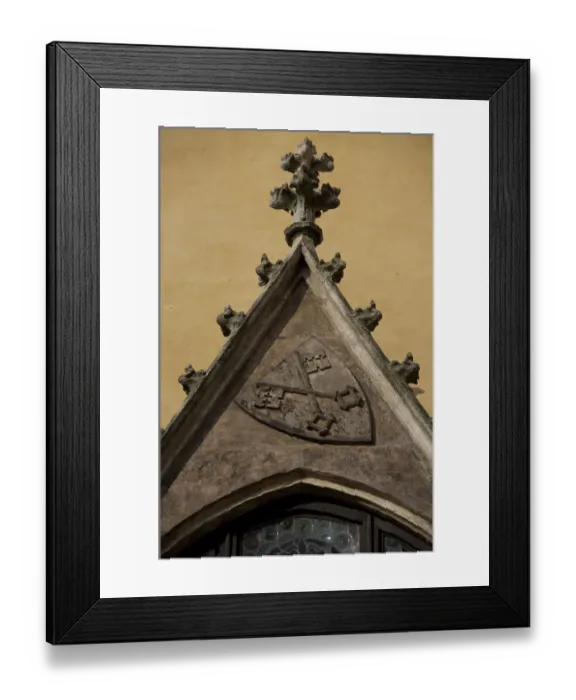Framed Print : Germany, Bavaria, Regensburg. Historic Town Hall (c. 1350), city symbol crossed keys