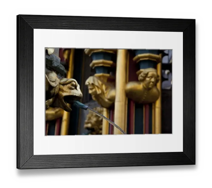 Framed Print : Germany, Bavaria, Nuremberg. Market Square, Lovely Fountain (aka Beauitful