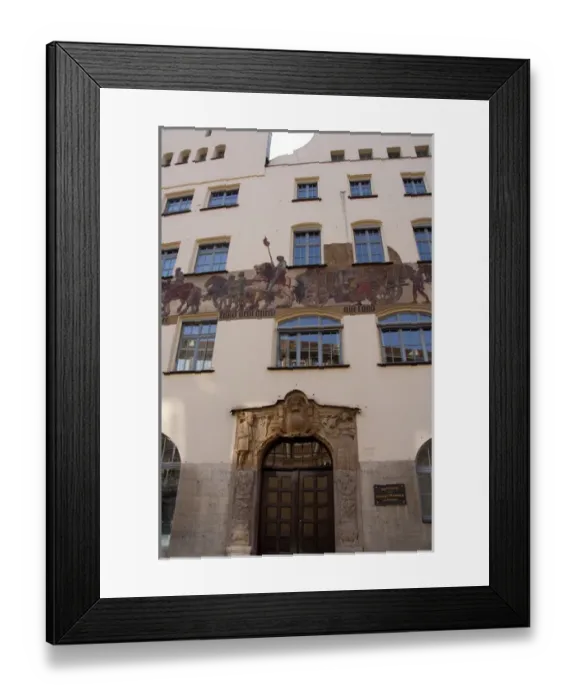 Framed Print : Germany, Bavaria, Nuremberg, Market Square. Historic Industrial House (aka Insustrie