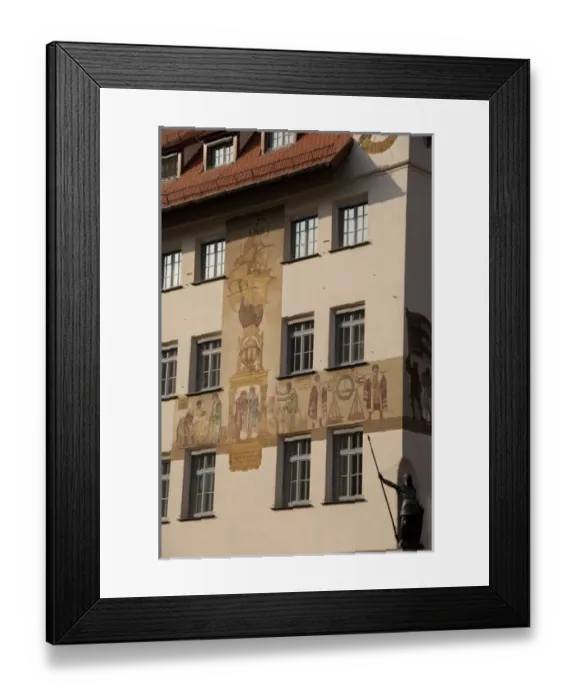 Framed Print : Germany, Bavaria, Nuremberg, Market Square. Historic Industrial House (aka Insustrie
