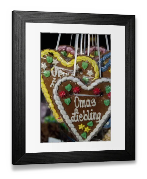 Framed Print : Germany, Bavaria, Nuremberg. Old Market Square, typical German gingerbread cookies