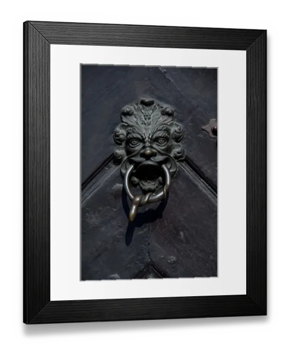 Framed Print : Germany, Bamberg. Old black door Framed Print : Germany, Bamberg. Old black door