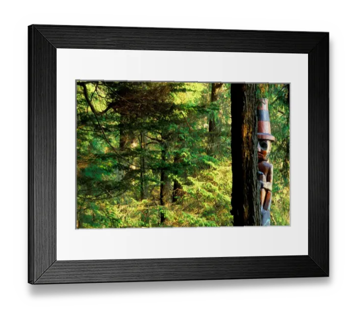 Framed Print : NA, USA, Alaska, Sitka, Sitka Totem Park, A totem stands on the edge of the forest Framed Print : NA, USA, Alaska, Sitka, Sitka Totem Park, A totem stands on the edge of the forest