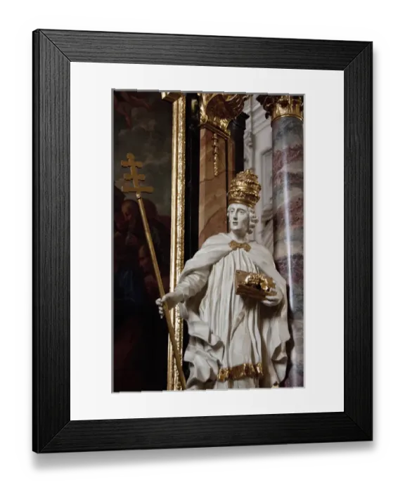 Framed Print : Germany, Bamberg. Upper Parish church (aka Obere Pfarre) Only purely Gothic church in Bamberg, c