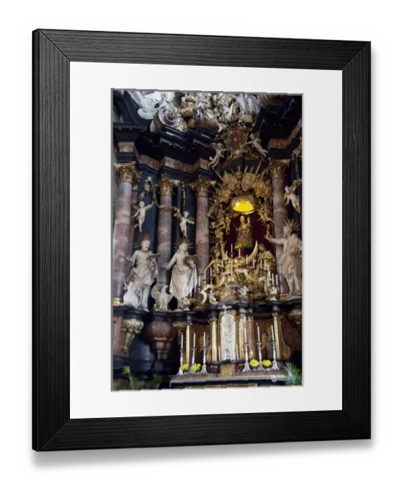 Framed Print : Germany, Bamberg. Upper Parish church (aka Obere Pfarre) Only purely Gothic church in Bamberg, c Framed Print : Germany, Bamberg. Upper Parish church (aka Obere Pfarre) Only purely Gothic church in Bamberg, c