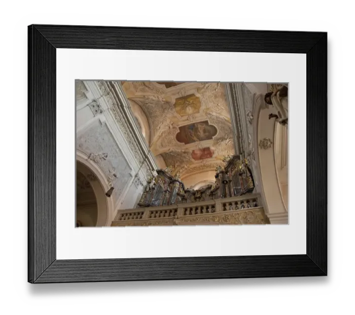 Framed Print : Germany, Bamberg. Upper Parish church (aka Obere Pfarre) Only purely Gothic church in Bamberg, c