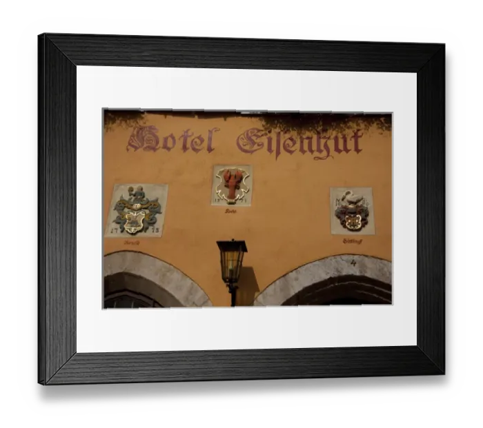 Framed Print : Germany, Franconia, Rothenburg. Colorful hotel exterior Framed Print : Germany, Franconia, Rothenburg. Colorful hotel exterior