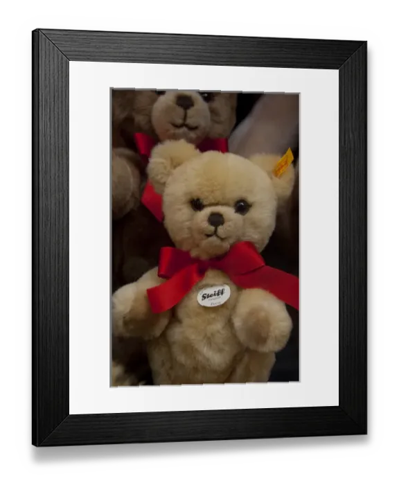 Framed Print : Germany, Franconia, Rothenburg. Typical German souvenirs, famous Steiff teddy bears Framed Print : Germany, Franconia, Rothenburg. Typical German souvenirs, famous Steiff teddy bears