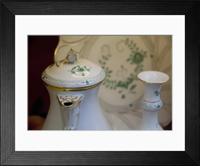 Framed Print : Germany, Franconia, Rothenburg. Typical Meissen porcelain Framed Print : Germany, Franconia, Rothenburg. Typical Meissen porcelain