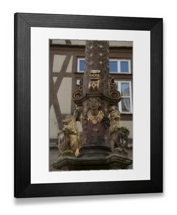 Framed Print : Germany, Rothenburg. Market Square (aka Marktplatz), late Renaissance (1608) St Framed Print : Germany, Rothenburg. Market Square (aka Marktplatz), late Renaissance (1608) St
