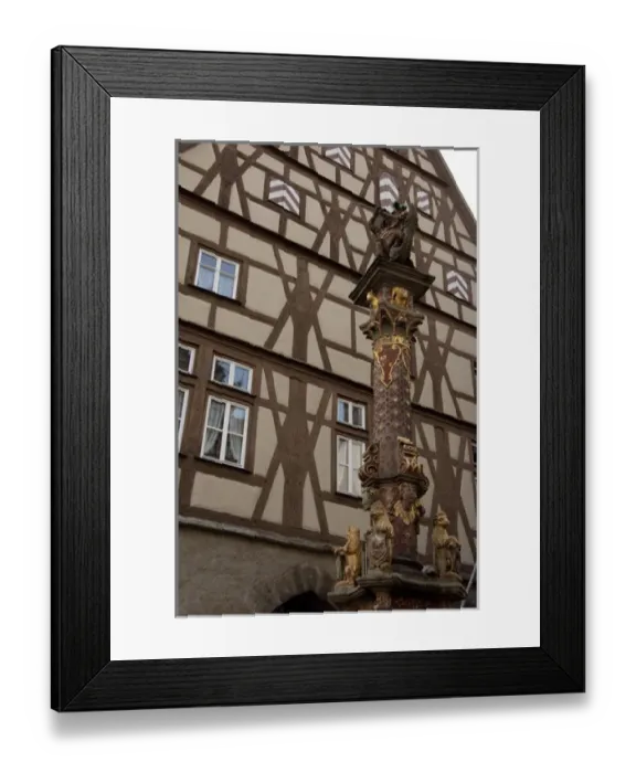 Framed Print : Germany, Franconia, Rothenburg. Market Square (aka Marktplatz), late Renaissance (1608) St Framed Print : Germany, Franconia, Rothenburg. Market Square (aka Marktplatz), late Renaissance (1608) St