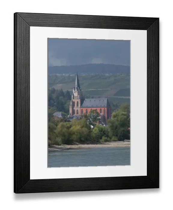 Framed Print : Germany, Rhine River. View along the Rhine River near Oberwesel (mile marker 550) Framed Print : Germany, Rhine River. View along the Rhine River near Oberwesel (mile marker 550)