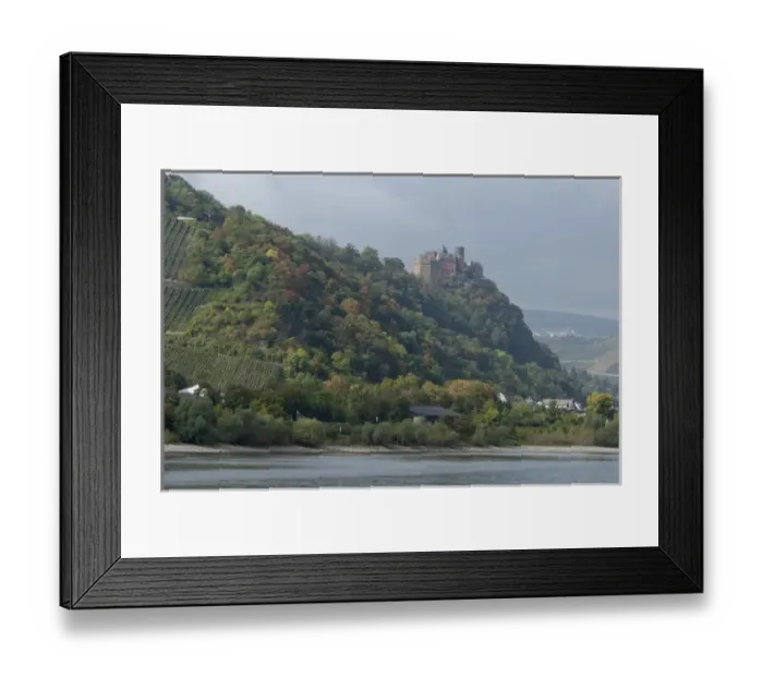 Framed Print : Germany, Rhine River. View along the Rhine River near Oberwesel (mile marker 550) Framed Print : Germany, Rhine River. View along the Rhine River near Oberwesel (mile marker 550)