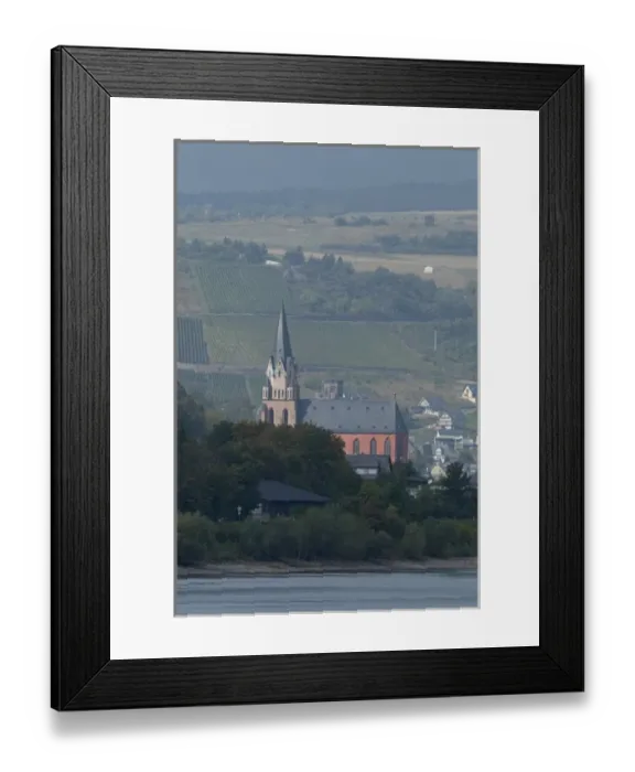 Framed Print : Germany, Rhine River. View along the Rhine River near Oberwesel (mile marker 550) Framed Print : Germany, Rhine River. View along the Rhine River near Oberwesel (mile marker 550)