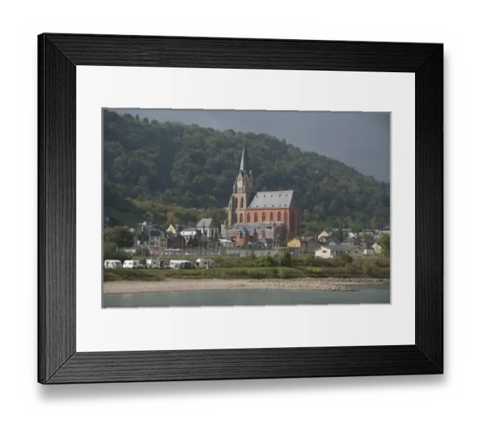 Framed Print : Germany, Rhine River. View along the Rhine River near Oberwesel (mile marker 550) Framed Print : Germany, Rhine River. View along the Rhine River near Oberwesel (mile marker 550)