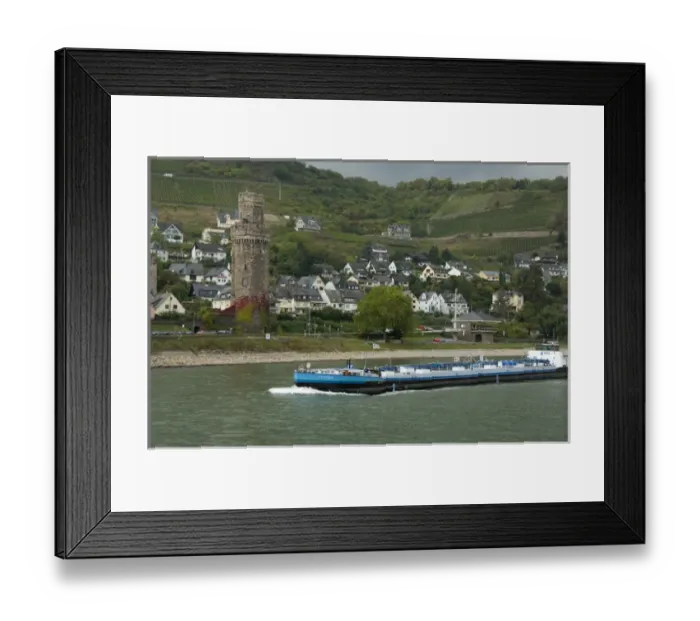 Framed Print : Germany, Rhine River. View along the Rhine River near Oberwesel (mile marker 550) Framed Print : Germany, Rhine River. View along the Rhine River near Oberwesel (mile marker 550)