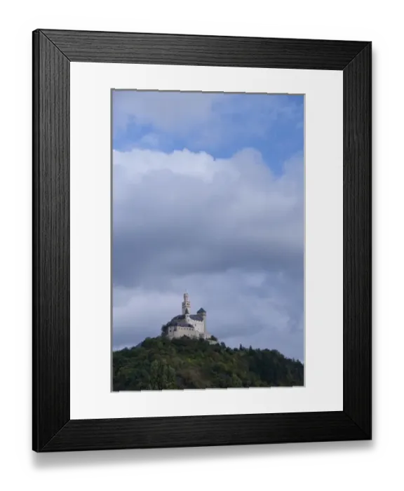 Framed Print : Germany, Rhine River. View between Mainz & Koblenz at Braubach (mile marker 580) Framed Print : Germany, Rhine River. View between Mainz & Koblenz at Braubach (mile marker 580)