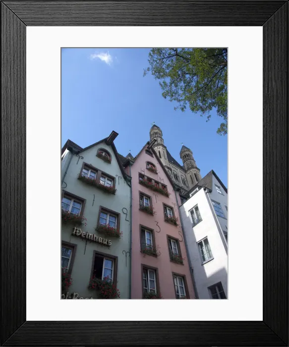 Framed Print : Germany, Cologne (aka Koln). Typical historic architecture wth St. Martin church Framed Print : Germany, Cologne (aka Koln). Typical historic architecture wth St. Martin church