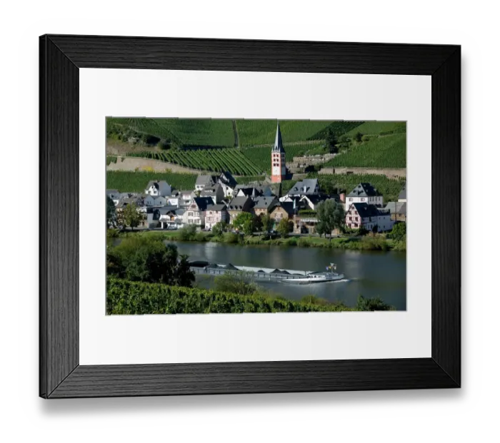 Framed Print : Merl bei Zell, vineyards, Mosel Valley, Rhineland Palatinate, Germany