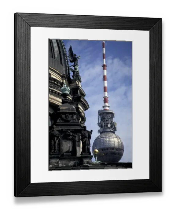 Framed Print : Germany, Berlin. Berliner Dom and TV tower