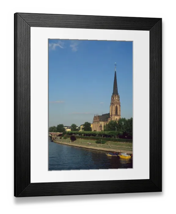 Framed Print : A church along the Main River in Frankfurt, Germany. germany, german, europe Framed Print : A church along the Main River in Frankfurt, Germany. germany, german, europe