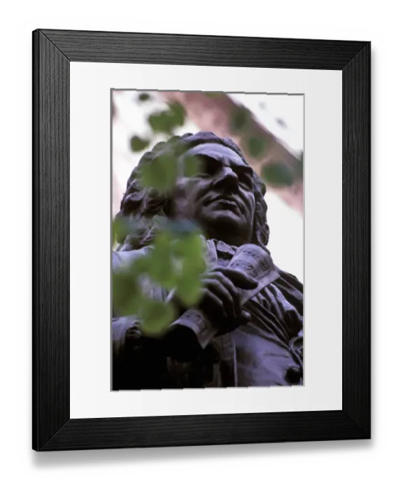 Framed Print : Europe, Germany, Leipzig. J. S. Bach sculpture