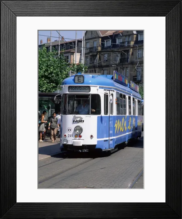 Framed Print : A trolley car in Heidleberg, Germany. germany, german, europe, european, deutsche Framed Print : A trolley car in Heidleberg, Germany. germany, german, europe, european, deutsche