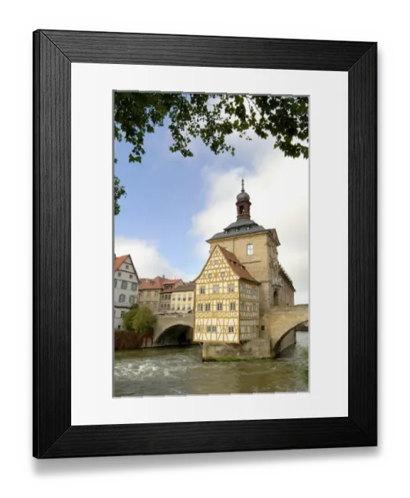 Framed Print : Europe, Germany, Bavaria, Bamberg, Old Town Hall on the river Regnitz Framed Print : Europe, Germany, Bavaria, Bamberg, Old Town Hall on the river Regnitz