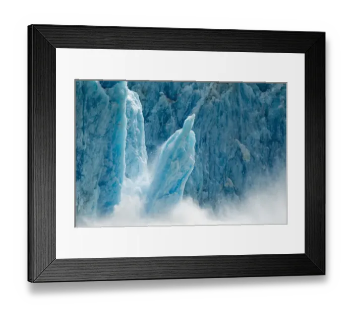 Framed Print : USA, Alaska, Tracy Arm - Fjords Terror Wilderness, Huge column of ice calves Framed Print : USA, Alaska, Tracy Arm - Fjords Terror Wilderness, Huge column of ice calves