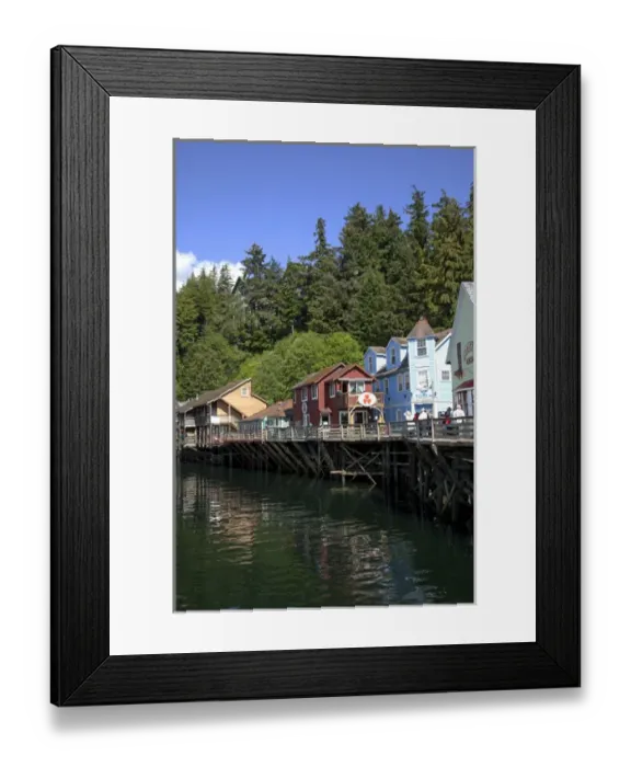 Framed Print : USA, Alaska, Ketchikan, downtown Creek Street