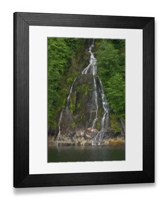 Framed Print : North America, USA, Alaska, Misty Fjords National Monument and Wilderness, waterfall Framed Print : North America, USA, Alaska, Misty Fjords National Monument and Wilderness, waterfall