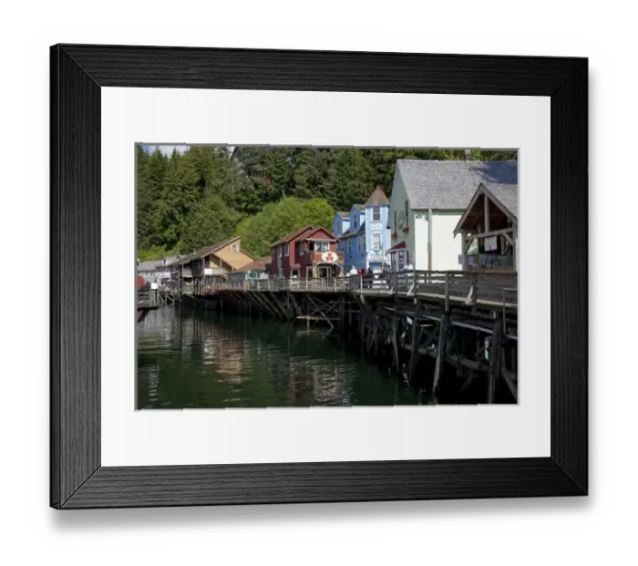 Framed Print : USA, Alaska, Ketchikan, downtown Creek Street