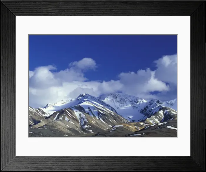Framed Print : NA, USA, Alaska. Denali National Park. Gibbous moon rises over peaks in Polychrome Pass Framed Print : NA, USA, Alaska. Denali National Park. Gibbous moon rises over peaks in Polychrome Pass