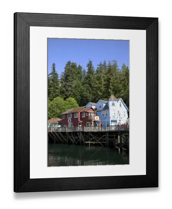 Framed Print : USA, Alaska, Ketchikan, downtown Creek Street