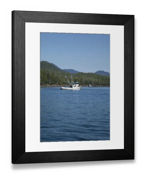 Framed Print : USA, Alaska, Ketchikan area, seiner fishing boat