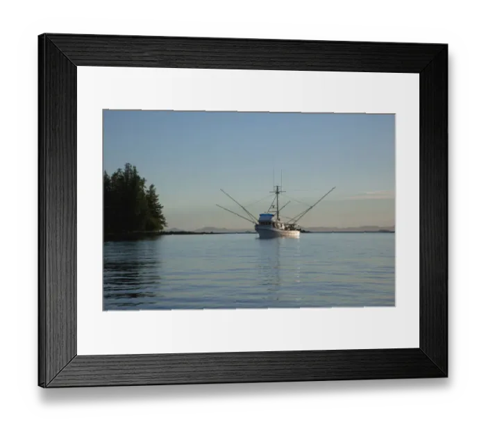 Framed Print : USA, Southeast Alaska near Ketchikan, troller at sunset Framed Print : USA, Southeast Alaska near Ketchikan, troller at sunset